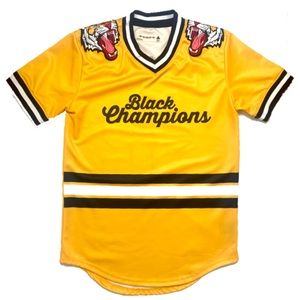 Black Pyramid Jersey Black Champions Men’s Sz: S Yellow Sewn Back Letters Logos